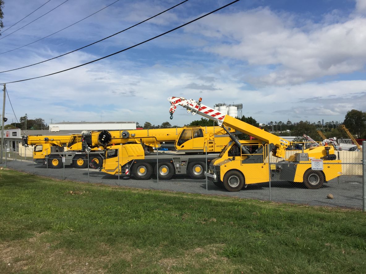 cranes ready for inspection in Australia