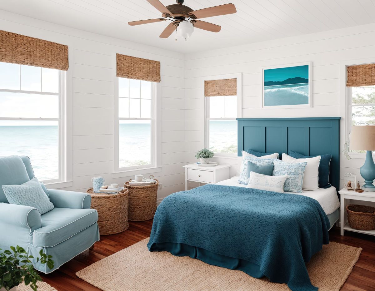 bedroom with a ceiling fan