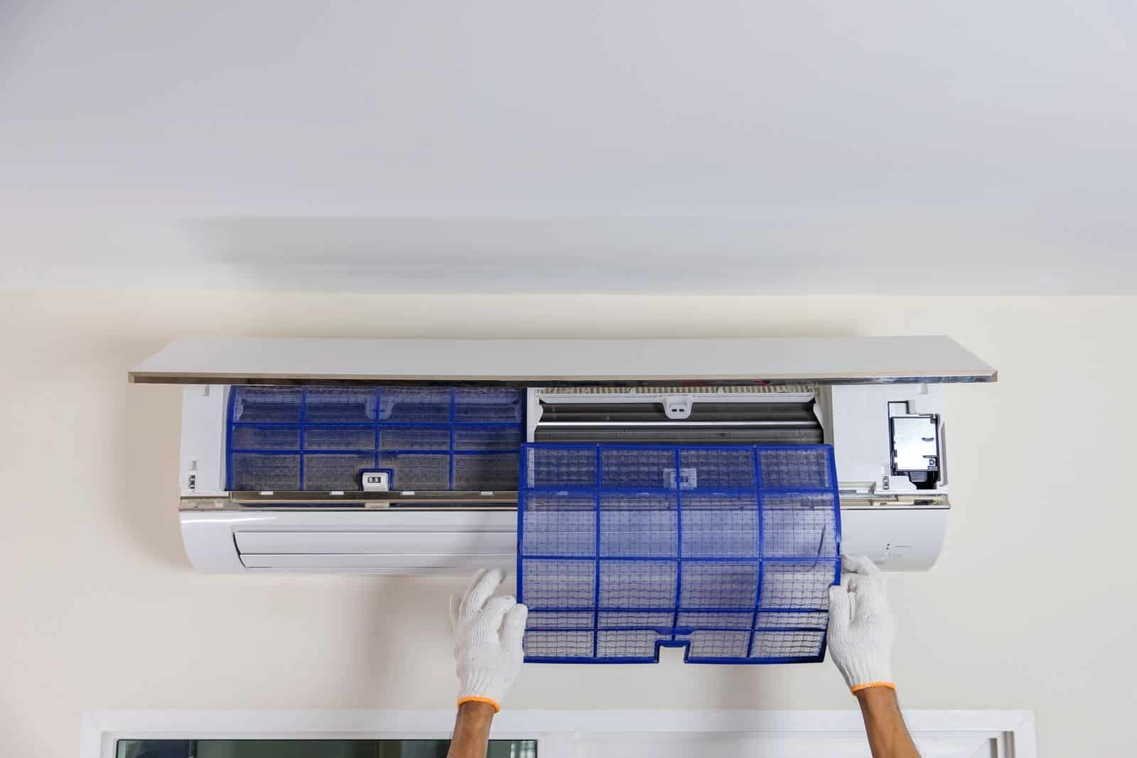 removing air filter from air conditioner